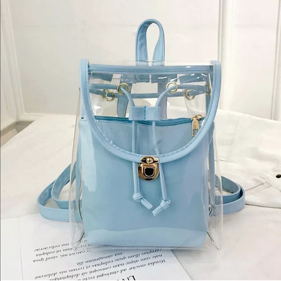 Last one! Baby blue transparent clear bag purse - Picture 2 of 6